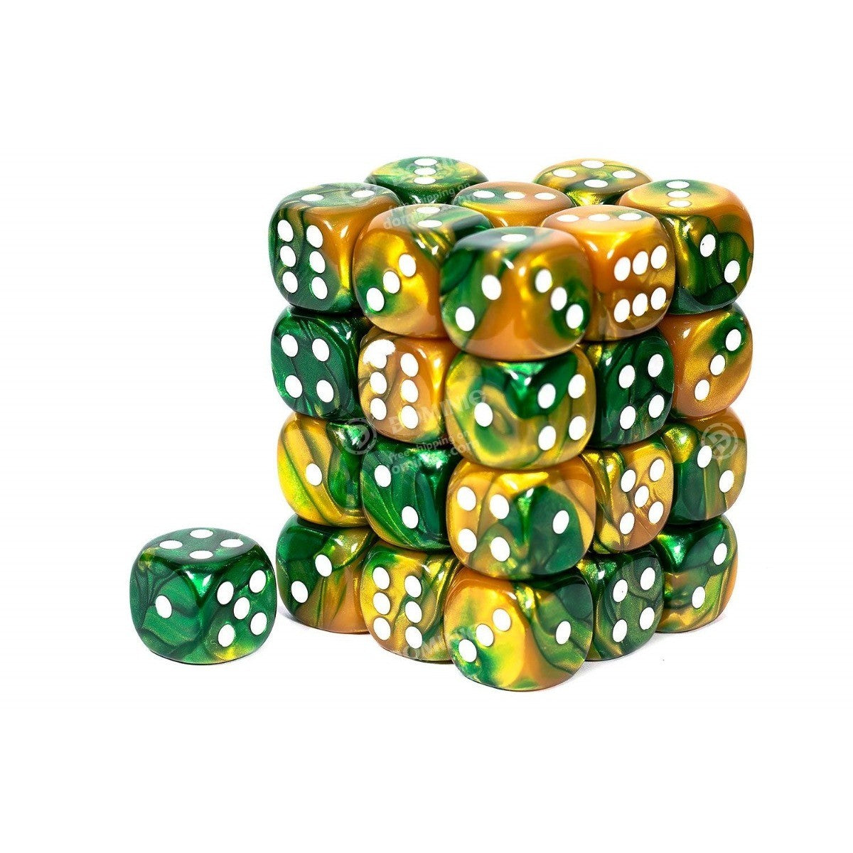 CHX 26825 Gemini 12mm d6 Gold-Green/White Block (36)-1