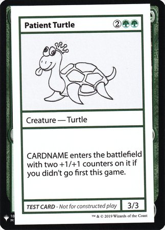 Patient Turtle [Mystery Booster Playtest Cards]-1