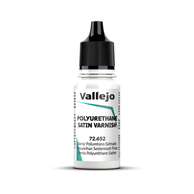 Vallejo Polyurethane Satin Varnish 18ml Acrylic Paint-1