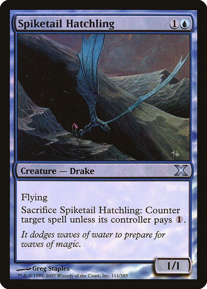 Spiketail Hatchling (Premium Foil) [Tenth Edition]-1
