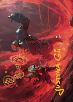 Twinferno Art Card (Gold-Stamped Signature) [Dominaria United Art Series]-1