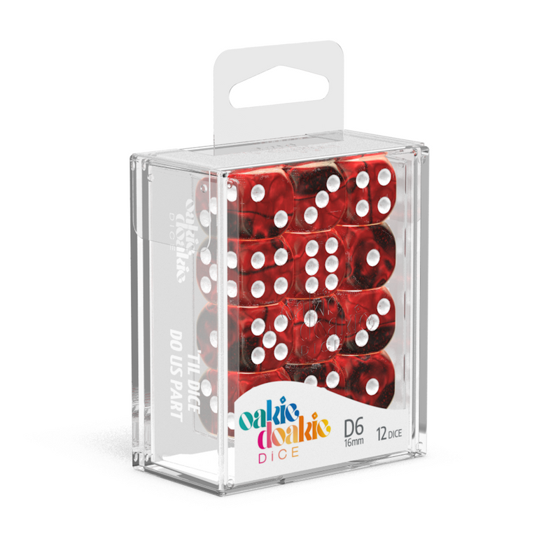 Oakie Doakie Dice D6 16 mm GemiDice - Vampire (12)-1