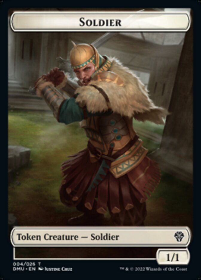 Soldier // Bird (006) Double-Sided Token [Dominaria United Tokens]-1