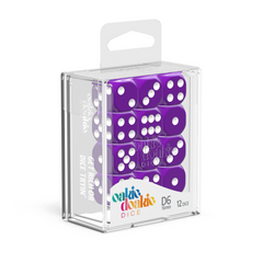 Oakie Doakie Dice D6 16 mm Solid - Purple (12)-1