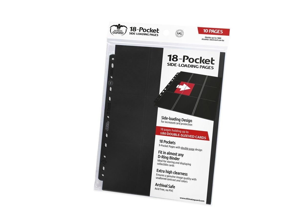Ultimate Guard 18-Pocket Pages Side-Loading Black