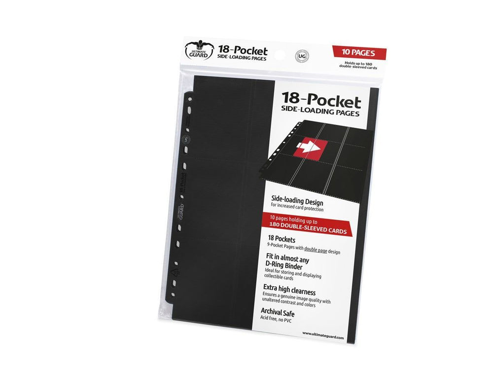 Ultimate Guard 18-Pocket Pages Side-Loading Black