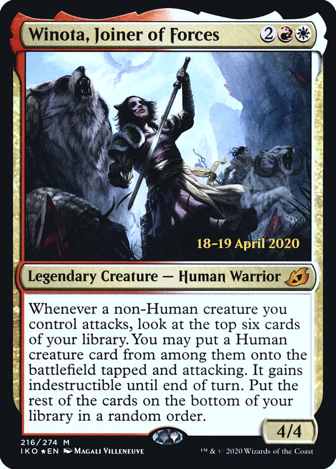 Winota, Joiner of Forces [Ikoria: Lair of Behemoths Prerelease Promos]-1
