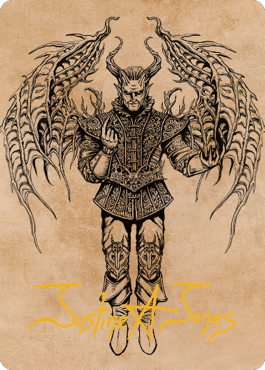 Raphael, Fiendish Savior Art Card (75) (Gold-Stamped Signature) [Commander Legends: Battle for Baldur's Gate Art Series]-1