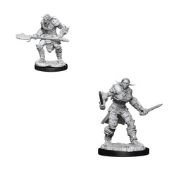 D&D Nolzurs Marvelous Unpainted Miniatures Bugbear Barbarian Male & Bugbear Rogue Female-1