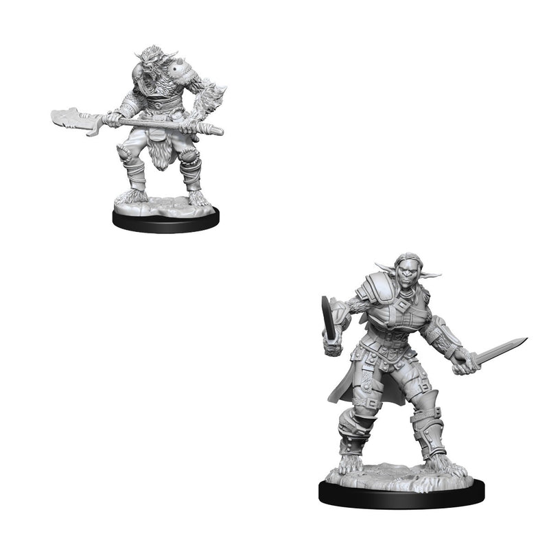 D&D Nolzurs Marvelous Unpainted Miniatures Bugbear Barbarian Male & Bugbear Rogue Female-1