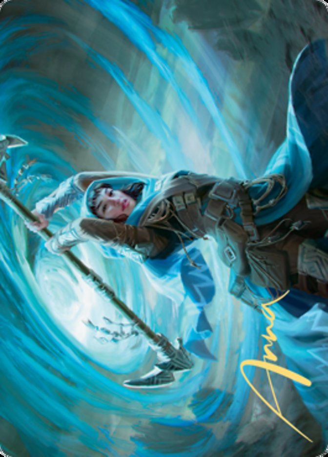 Sea Gate Stormcaller Art Card (Gold-Stamped Signature) [Zendikar Rising Art Series]-1