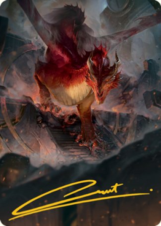 Red Dragon Art Card (Gold-Stamped Signature) [Dungeons & Dragons: Adventures in the Forgotten Realms Art Series]-1