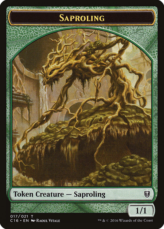 Saproling (016) // Saproling (017) Double-Sided Token [Commander 2016 Tokens]-2