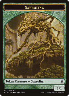 Saproling (016) // Saproling (017) Double-Sided Token [Commander 2016 Tokens]-2