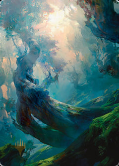 Forest 3 Art Card (Gold-Stamped Signature) [Zendikar Rising Art Series]-1