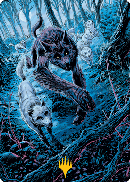 Untamed Pup Art Card (Gold-Stamped Signature) [Innistrad: Midnight Hunt Art Series]-1