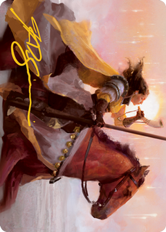 Sunrise Cavalier Art Card (Gold-Stamped Signature) [Innistrad: Midnight Hunt Art Series]-1