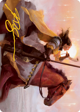Sunrise Cavalier Art Card (Gold-Stamped Signature) [Innistrad: Midnight Hunt Art Series]-1