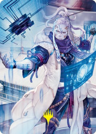 Tameshi, Reality Architect 2 Art Card (Gold-Stamped Signature) [Kamigawa: Neon Dynasty Art Series]-1