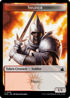 Bird // Soldier Double-Sided Token [Ravnica Remastered Tokens]-2
