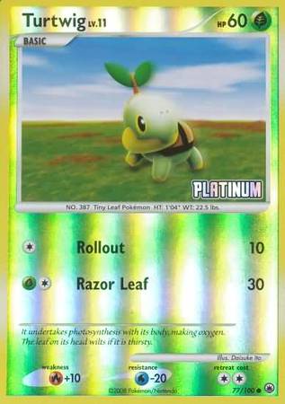 Turtwig (77/100) [Burger King Promos: 2009 Collection]-1