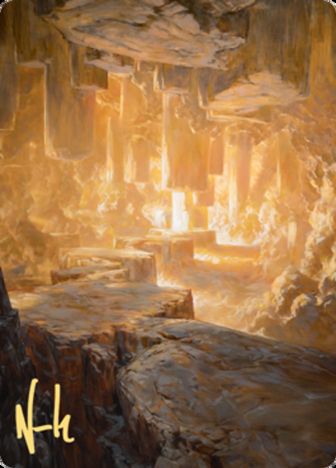 Pillarverge Pathway Art Card (Gold-Stamped Signature) [Zendikar Rising Art Series]-1