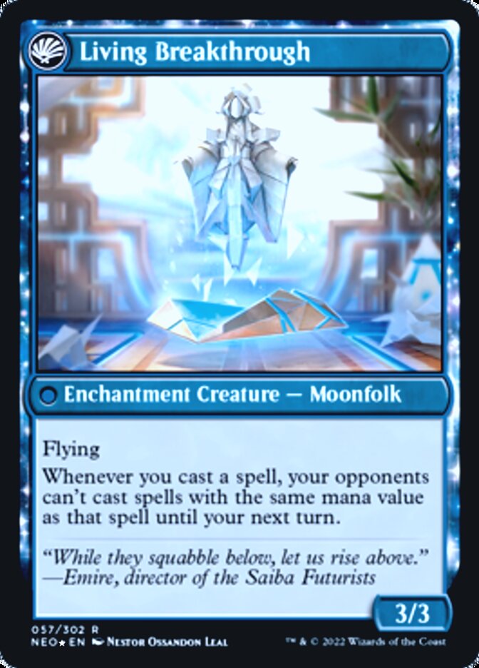 Inventive Iteration // Living Breakthrough [Kamigawa: Neon Dynasty Prerelease Promos]-2