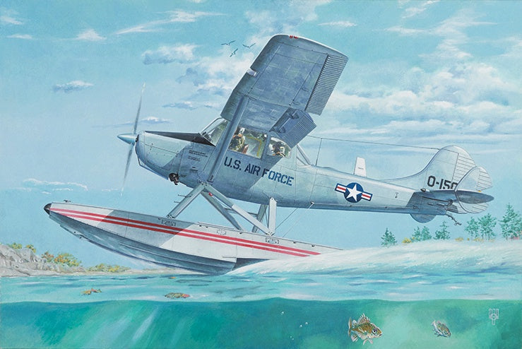 Roden 629 1/32 L-19/O-1 Bird Dog Floatplane - Plastic Model Kit