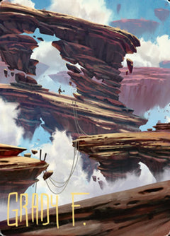 Boulderloft Pathway Art Card (Gold-Stamped Signature) [Zendikar Rising Art Series]-1