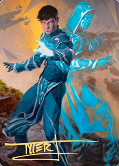 Jace, Mirror Mage 1 Art Card (Gold-Stamped Signature) [Zendikar Rising Art Series]-1