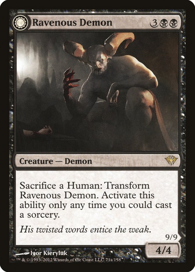 Ravenous Demon // Archdemon of Greed [Dark Ascension]-1