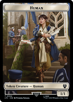 Human (04) // Human Soldier (02) Double-Sided Token [The Lord of the Rings: Tales of Middle-Earth Commander Tokens]-1