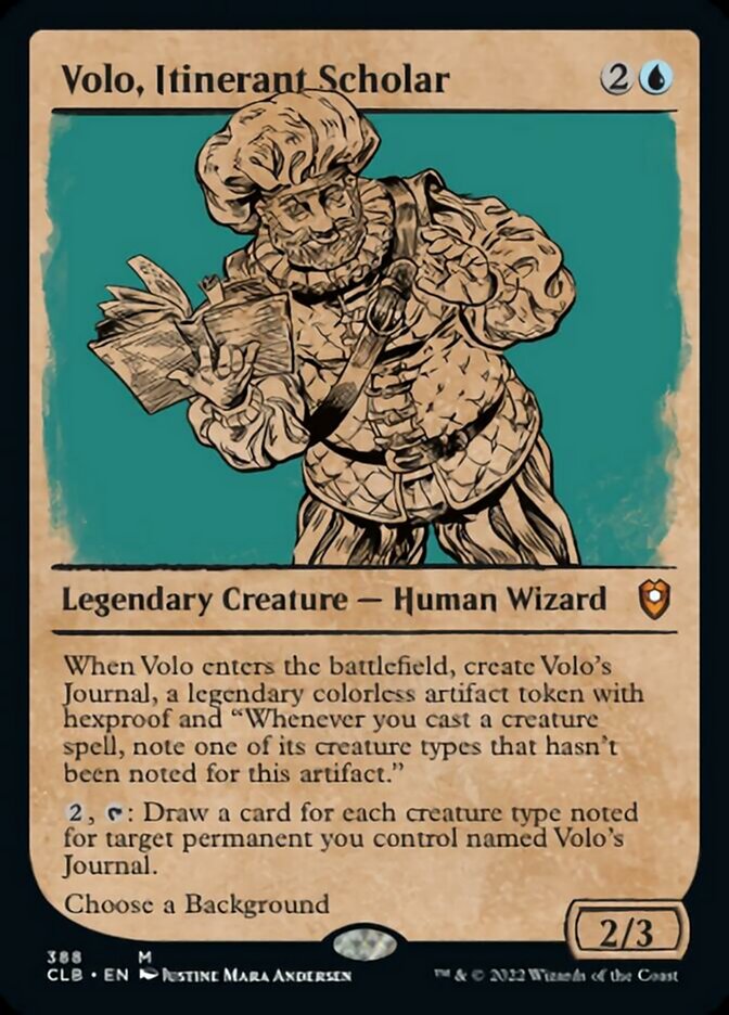 Volo, Itinerant Scholar (Showcase) [Commander Legends: Battle for Baldur's Gate]-1