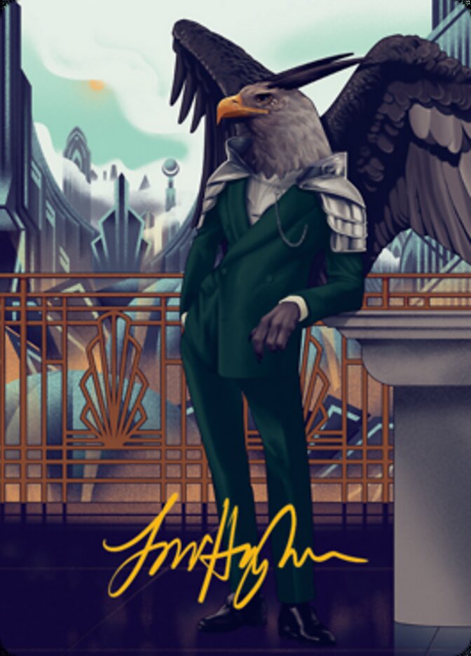 Falco Spara, Pactweaver 2 Art Card (Gold-Stamped Signature) [Streets of New Capenna Art Series]-1