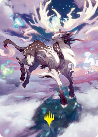 Hinata, Dawn-Crowned Art Card (Gold-Stamped Signature) [Kamigawa: Neon Dynasty Art Series]-1