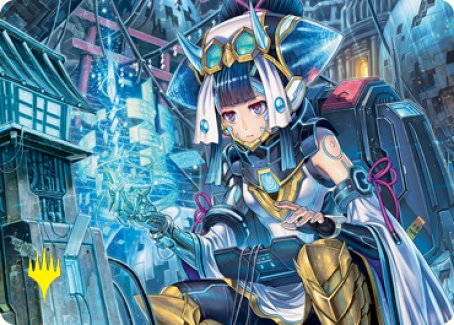 Covert Technician Art Card (Gold-Stamped Signature) [Kamigawa: Neon Dynasty Art Series]-1