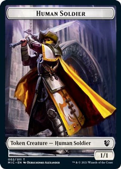 Eldrazi Spawn // Human Soldier Double-Sided Token [Innistrad: Midnight Hunt Commander Tokens]-2