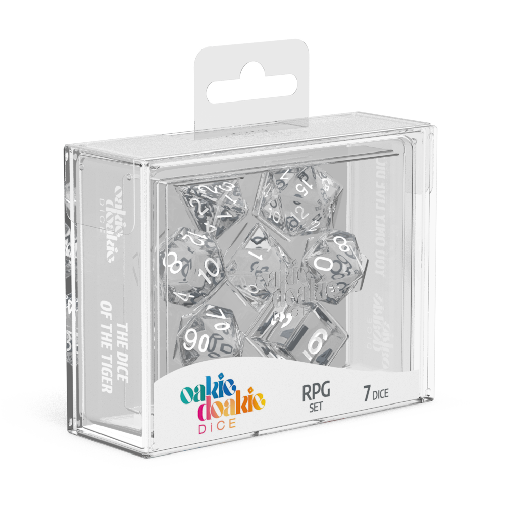 Oakie Doakie Dice RPG Set Translucent - Clear (7)-1