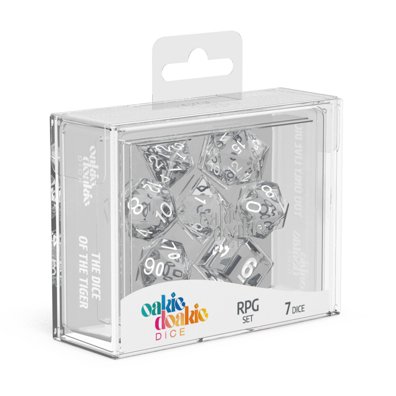Oakie Doakie Dice RPG Set Translucent - Clear (7)-1