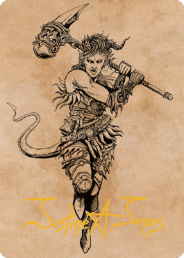 Karlach, Fury of Avernus Art Card (54) (Gold-Stamped Signature) [Commander Legends: Battle for Baldur's Gate Art Series]-1
