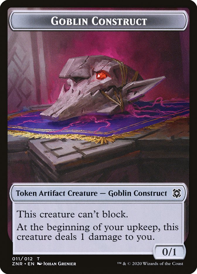 Cat Beast // Goblin Construct Double-Sided Token [Zendikar Rising Tokens]-2