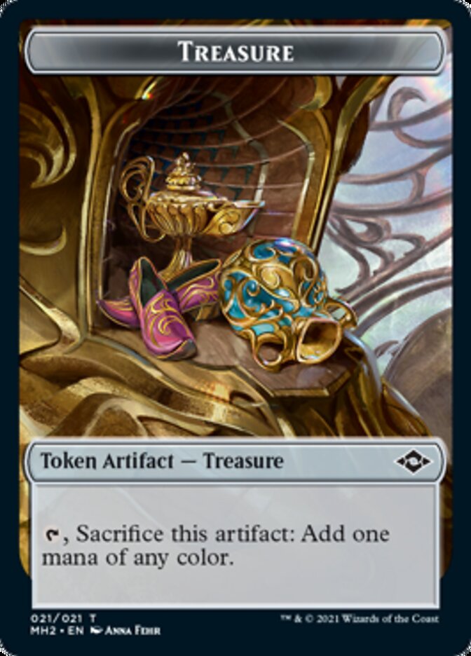 Treasure (21) // Zombie Double-Sided Token [Modern Horizons 2 Tokens]-1