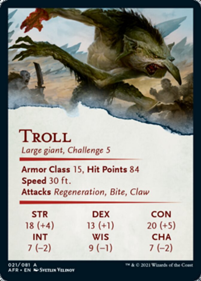 Troll Art Card [Dungeons & Dragons: Adventures in the Forgotten Realms Art Series]-2