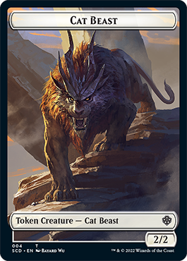 Elf Warrior // Cat Beast Double-Sided Token [Starter Commander Decks]-2