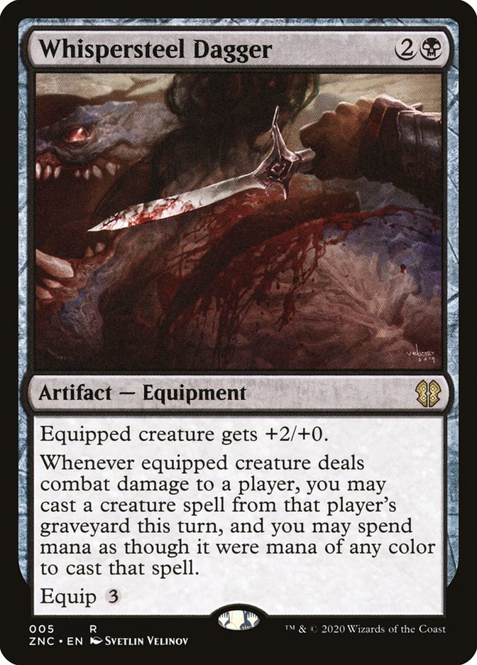 Whispersteel Dagger [Zendikar Rising Commander]-1