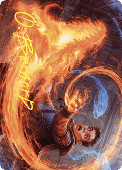 Frantic Firebolt Art Card (Gold-Stamped Signature) [Wilds of Eldraine Art Series]-1