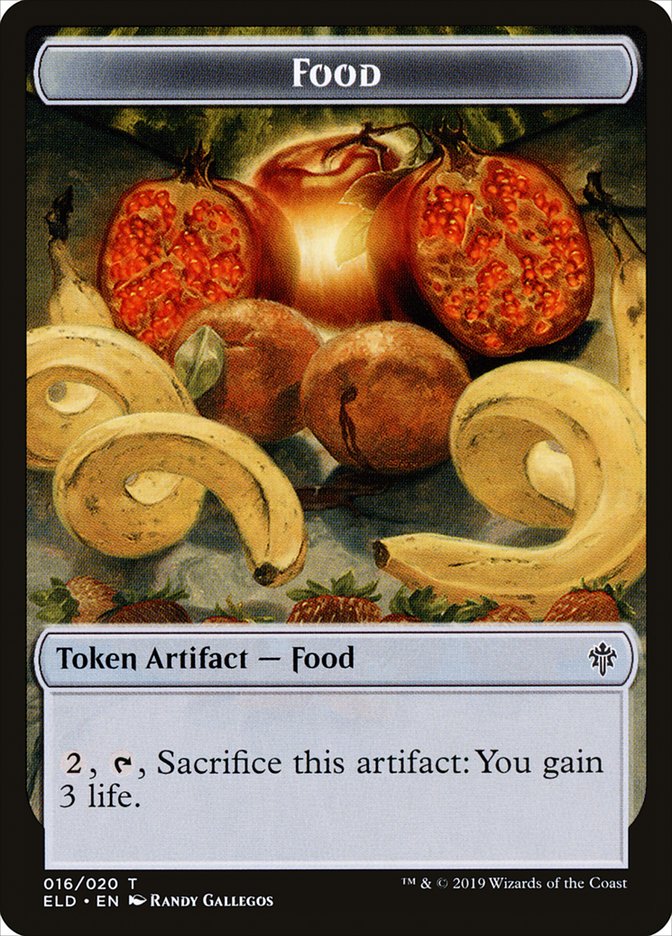 Wolf // Food (16) Double-Sided Token [Throne of Eldraine Tokens]-2
