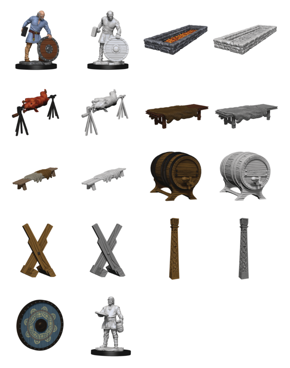 WizKids Deep Cuts Unpainted Miniatures Vikings-1