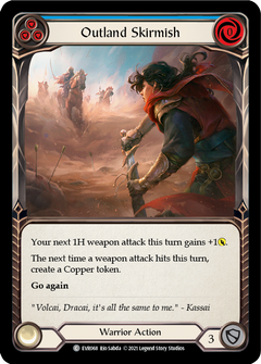 Outland Skirmish (Blue) [EVR068] (Everfest)  1st Edition Rainbow Foil-1