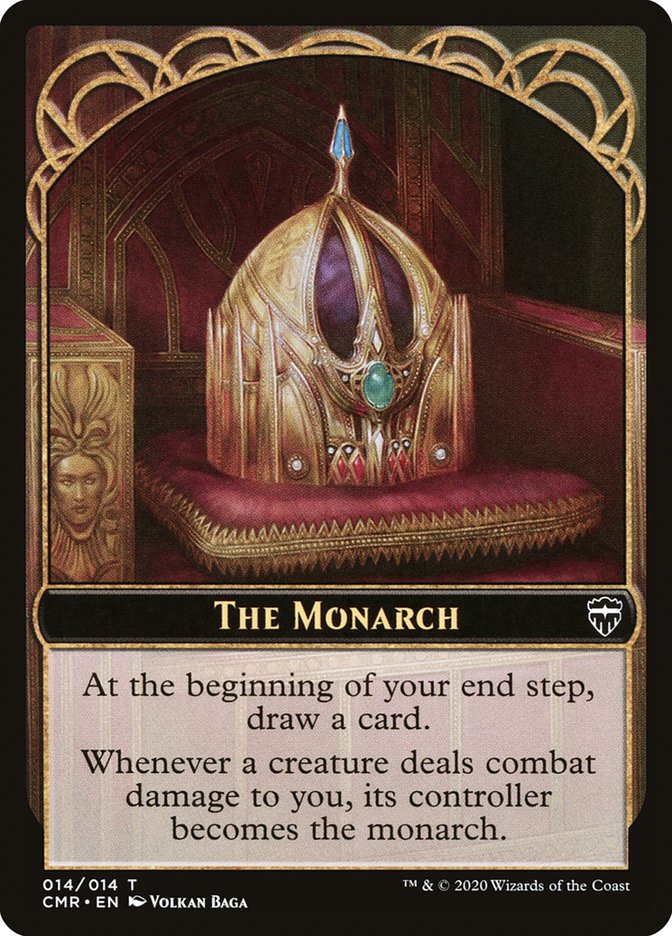 Salamander Warrior // The Monarch Double-Sided Token [Commander Legends Tokens]-2